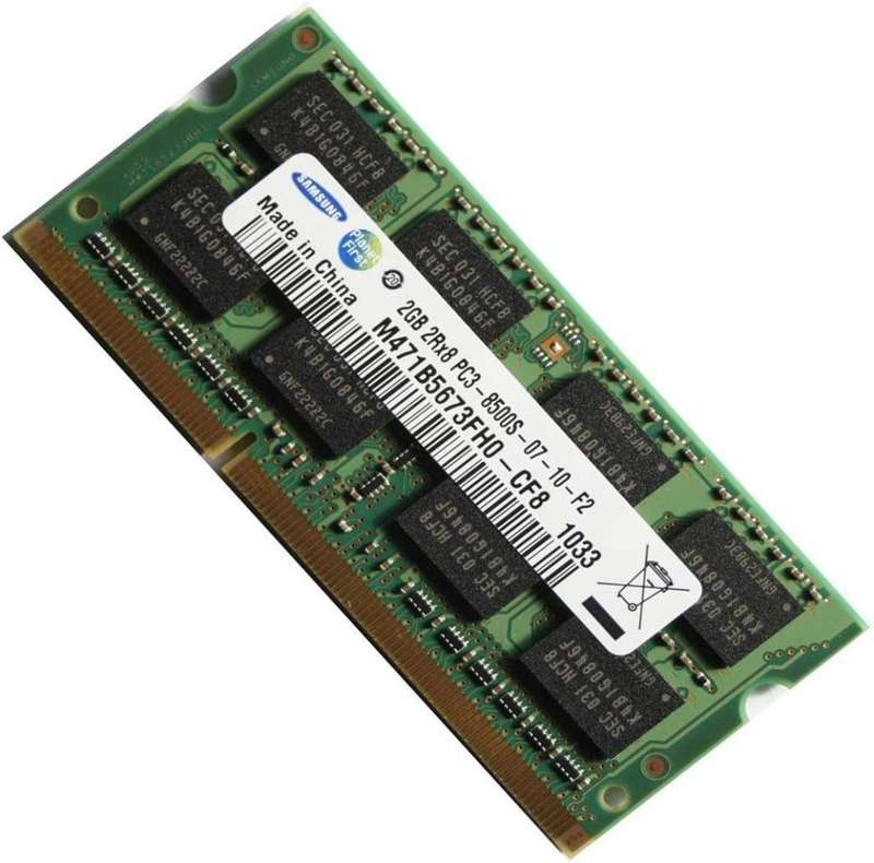 Samsung DDR3 RAM, M471B5673FH0-CF8, 2GB 2Rx8 PC3 - 8500S - 07- 10 -F2