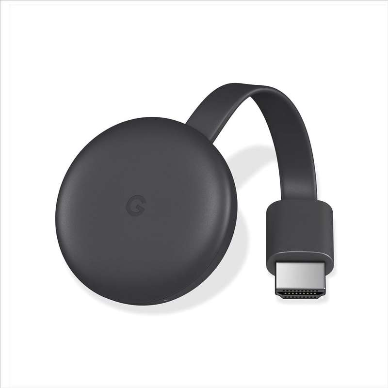 Chromecast - Streaming Device with HDMI Cable - Stream Shows, Music, Photos, and Sports from