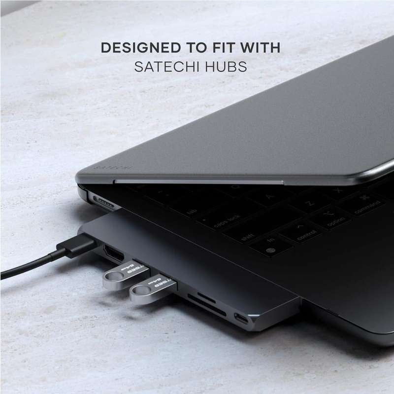 Hard-shell Case Compatible with MacBook Air Case (M2, 2022) Model A2681- Lightweight and Slim  Dark