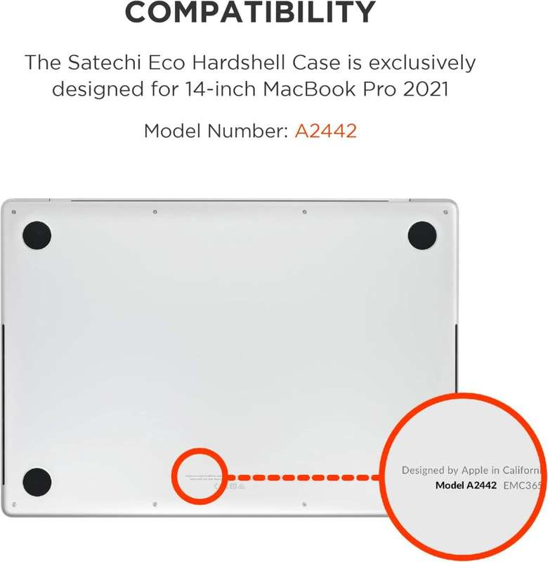 Hardshell Case for MacBook Pro 14-Inch (2021, A2442)