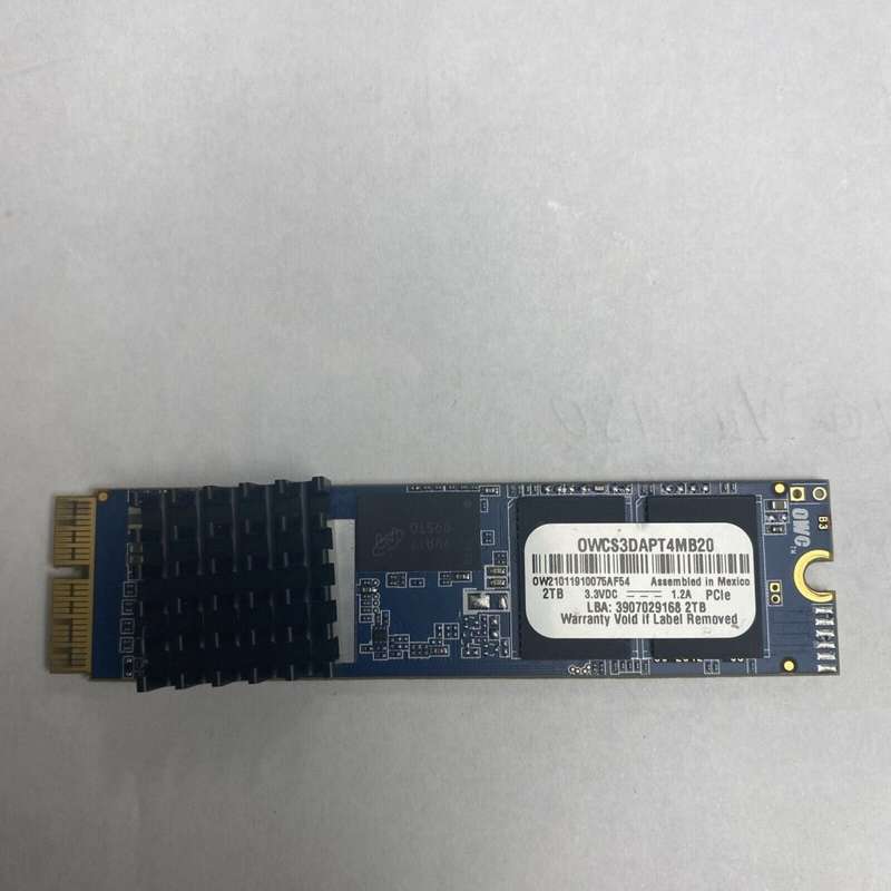 OWC Aura Pro X2 2TB SSD for Mac Pro (Late 2013) - High Performance NVMe with Heat Sink