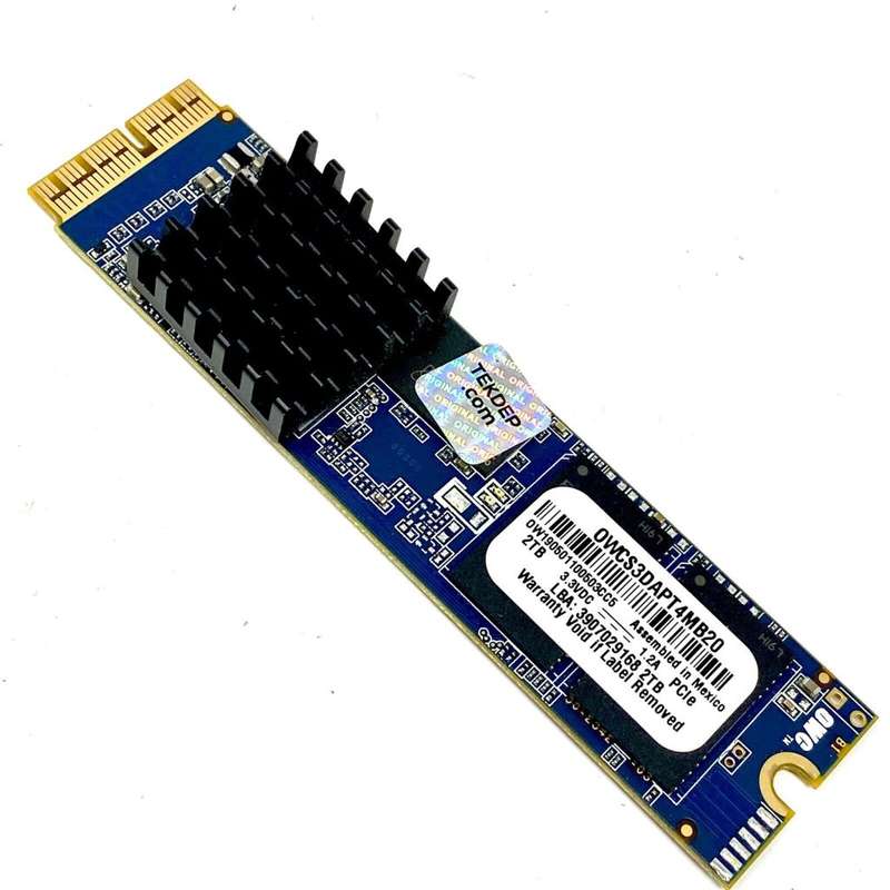 OWC Aura Pro X2 2TB SSD for Mac Pro (Late 2013) - High Performance NVMe with Heat Sink