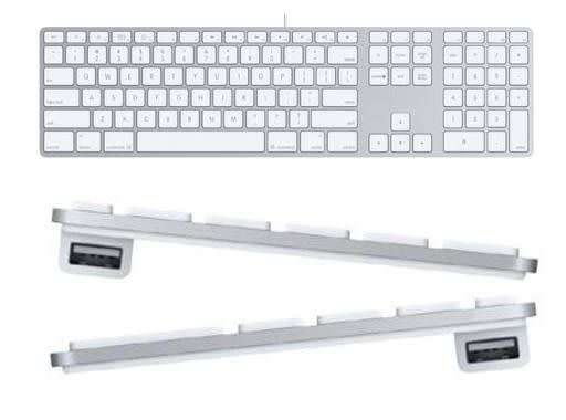 Genuine Apple A1243 Wired Mac Standard USB Keyboard w/ Numeric Keypad White