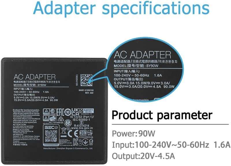 Original and New 90W USB-C Charger for Asus