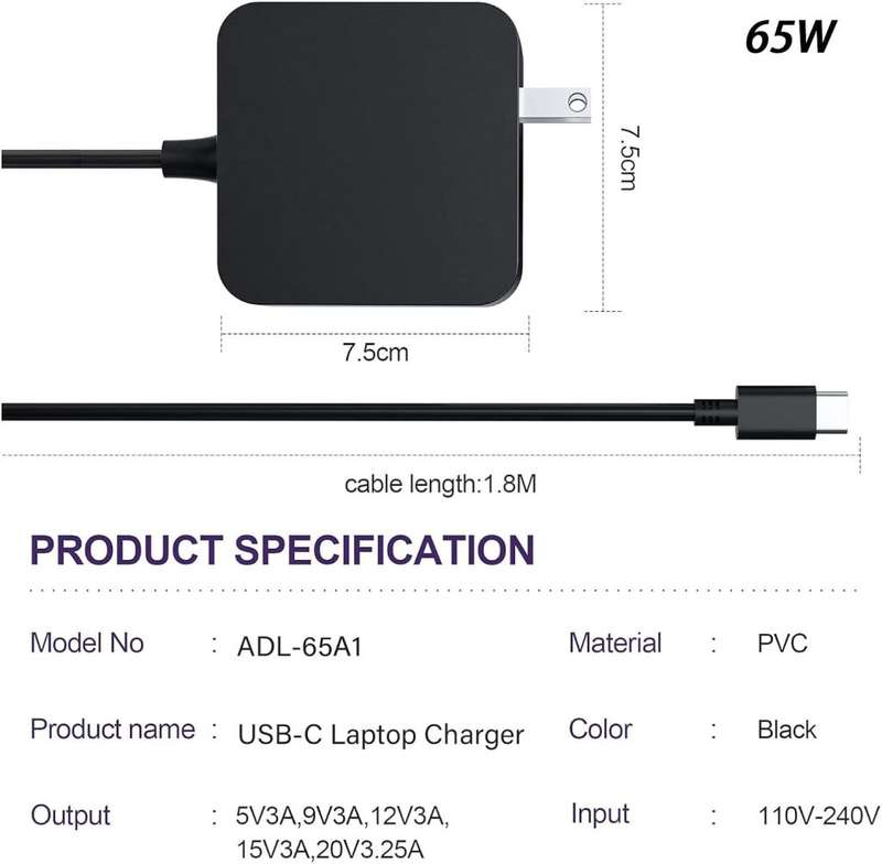 Genuine New ASUS 65W USB-C AC Charger