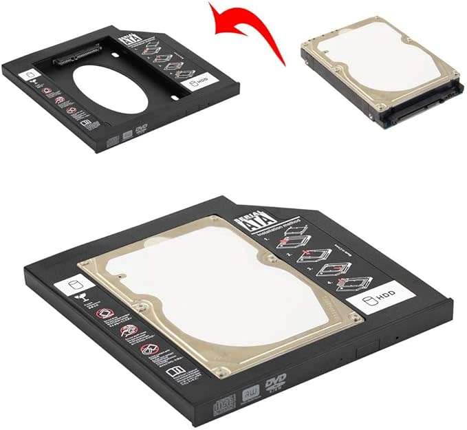 2.5" SATA HDD SSD Hard Drive Caddy Adapter 2nd HDD Enclosure Hard Disk Drive Caddy Case for 9.5mm
