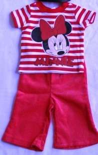 Baby  Girls - Minnie Mouse  T Shirt  -Disney Clothes+ Cord Pants