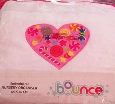 Bath Time - Embroidered  Nursery Organiser- Baby Organiser