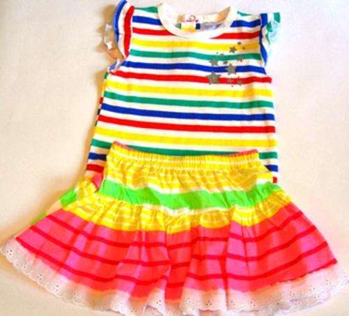 Matching Set Baby Girl T-shirt and Skirt Set- 18-24 Months - Baby Clothes