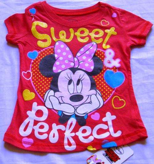 Baby Girls T Shirt - Minnie Mouse  T-shirt  -1-2y- Baby T -Shirts -Disney Clothes
