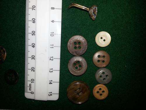 Collection of Military Buttons, Old Buttons, Metal Buttons, Vintage buttons, Fast Shank Buttons