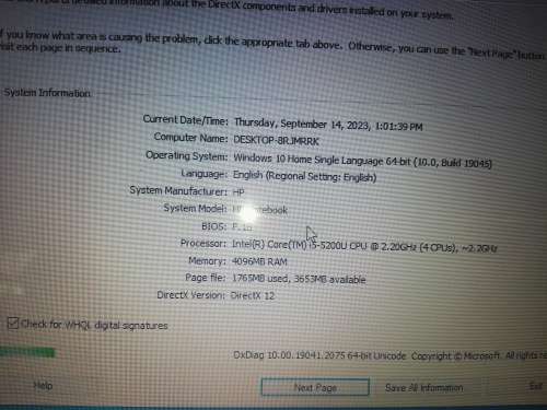 HP Notebook intel i5 5th gen