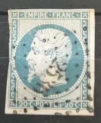 France 1854/55 20c Napoleon - Imperforate - Nice Cancellation
