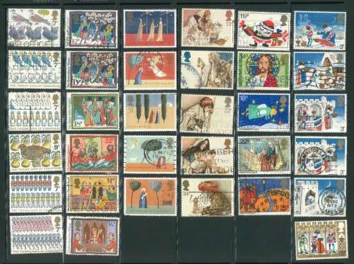 Great Britain - 12 Different Full Christmas Sets - Used - Great Condition