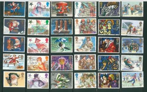 Great Britain - 12 Different Full Christmas Sets - Used - Great Condition