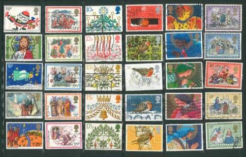 Great Britain - 12 Different Full Christmas Sets - Used
