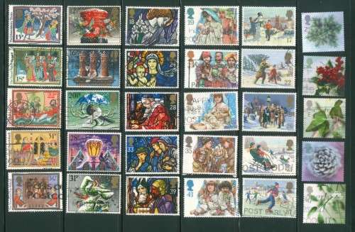 Great Britain - 12 Different Christmas Sets - Used