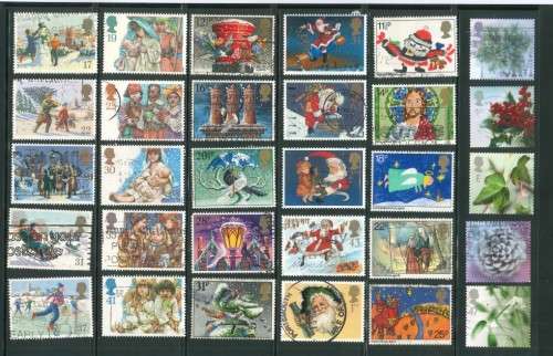 Great Britain - 12 Different Christmas Sets - Used