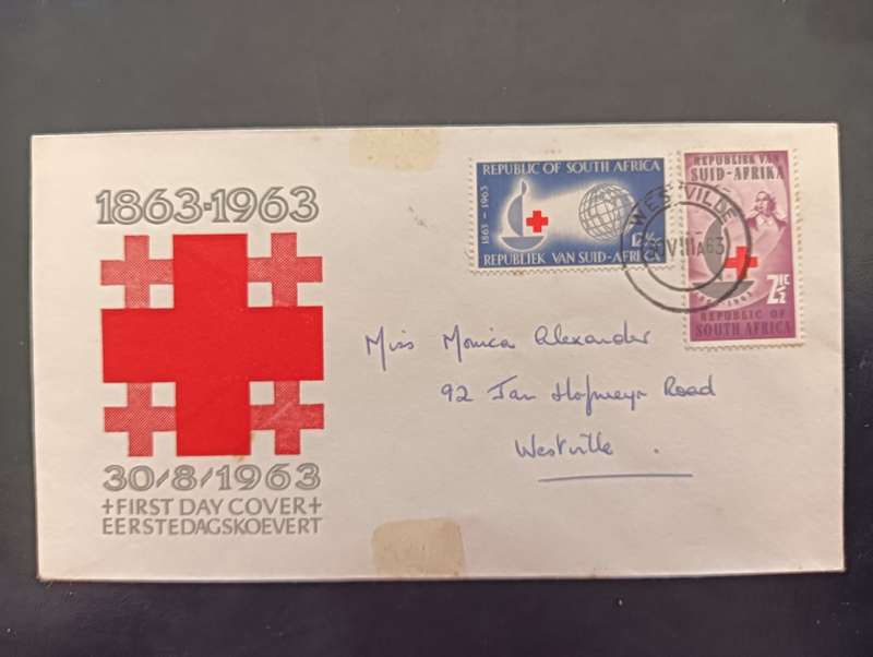 RSA 1963 - Centenary of Red Cross - First Day Cover