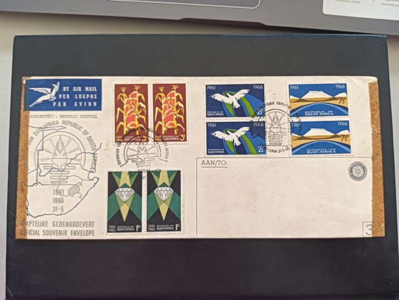 RSA 1966 - Fifth Anniversary of The Republic - First Day Cover