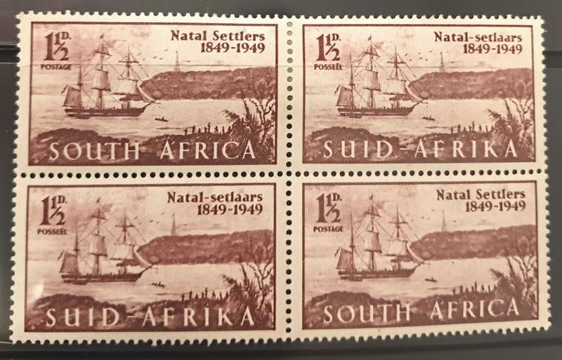 1949 - Union of SA - Centenary of Arrival of British Settlers in Natal - MH - SIX BIRDS
