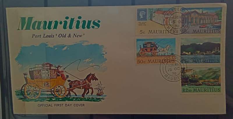 Mauritius FDC - Port Louis `Old & New` 1970