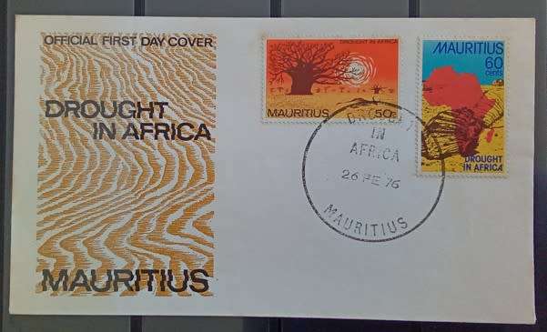 Mauritius FDC - Drought In Africa - 1976