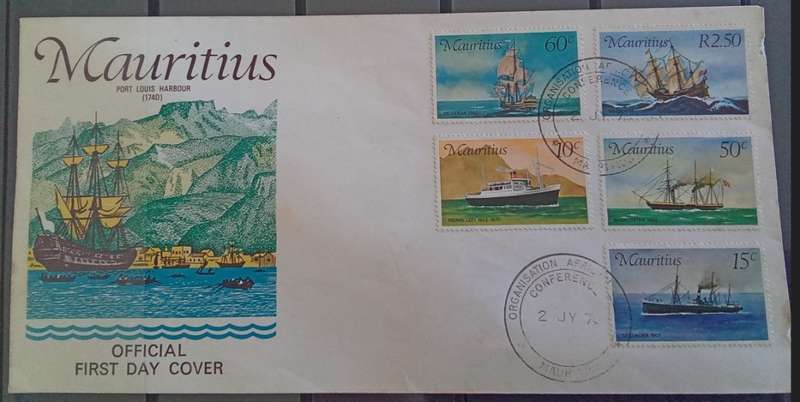 Mauritius 1976 - First Day Cover - Mail Ships
