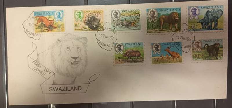 Swaziland FDC - Native Wild Animals 1969