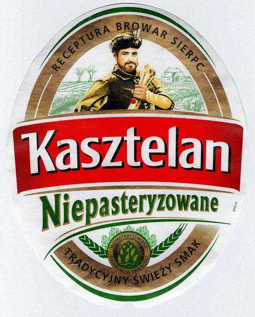 Europe - Poland - Beer label KASZTELAN brewery Sierpc (AW)