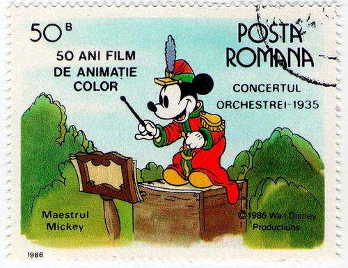 Set of 6 stamps -  WALT DISNEY -  Posta Romana  - 1986