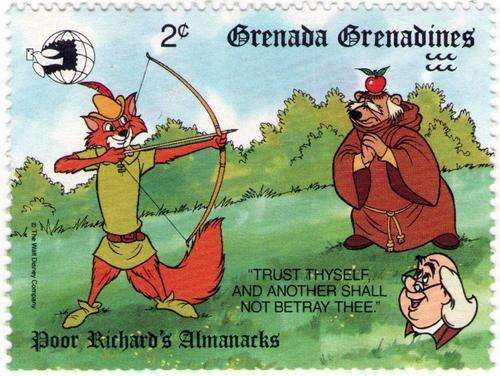 Set of 6 stamps -  WALT DISNEY -  Grenadines of St. Vincent / Grenada  - 1989