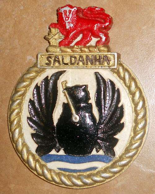 SA Naval Badges SAS Saldanha (Aliminuim)