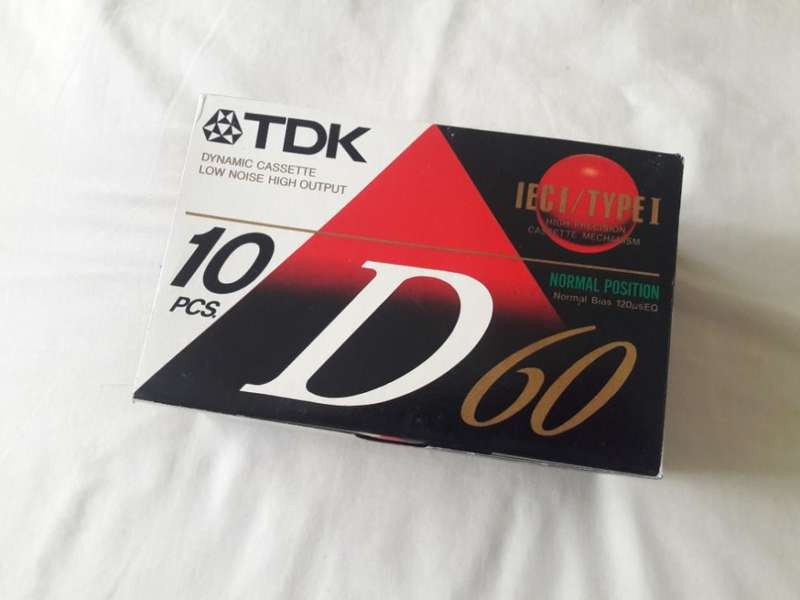 Pack of 10 Blank TDK Cassette Tapes 60min Type I (New)