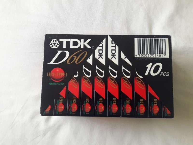Pack of 10 Blank TDK Cassette Tapes 60min Type I (New)