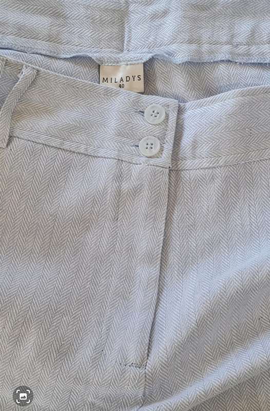 MILADYS HERRINGBONE ZIPPED PANTS: SIZE 36