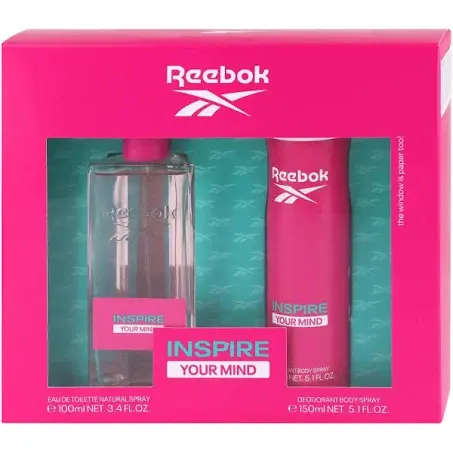 Reebok Inspire Your Mind Eau De Toilette 100m And Body Spray 150ml Femme Set