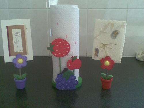 !!!CUTE VERY CUTE!!!    wooden tissue holder & 2 wooden memo holders