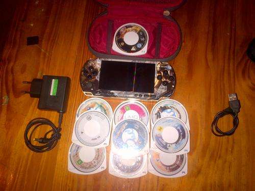 PSP 3000 + 9 GAMES - GREAT PRESENT FOR A KID