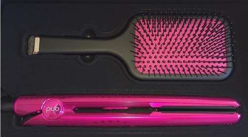 GHD Pink Diamond Styler & matching Paddle Brush