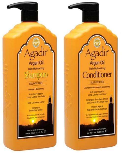 Agadir Argan Oil Daily Moisturizing Shampoo & Conditioner Set (1L) | Free Delivery