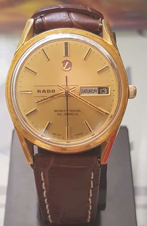 VINTAGE RADO WORLD TRAVEL- AUTOMATIC- FOR REPAIR