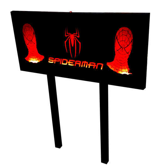 Spiderman Single Bed Headboard And Nightlight All In One