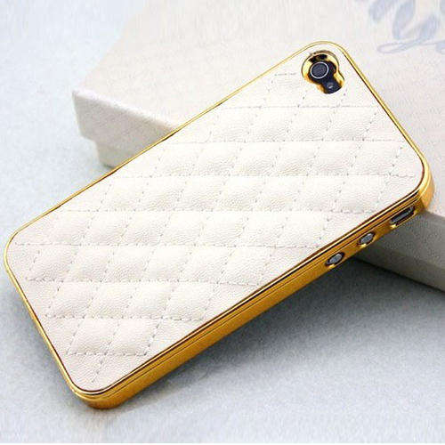 I Phone 4/4s/4Gs Gold with PU leather back