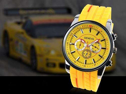 Geneva Men's Sport Watch in Yellow