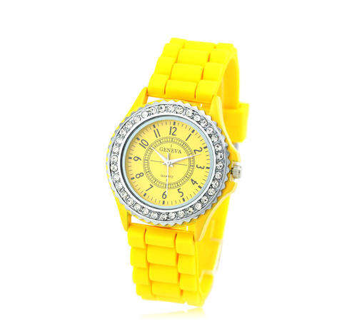 Geneva Crystal Orange Watch