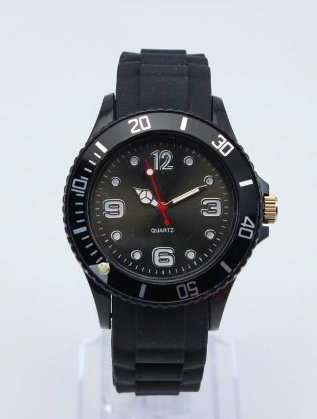 Ice style Silicone Watch in Black