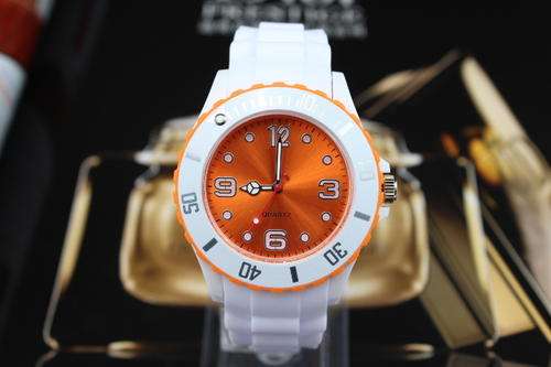 Snap Friday Ice style Silicone Watch in Burnt Orange