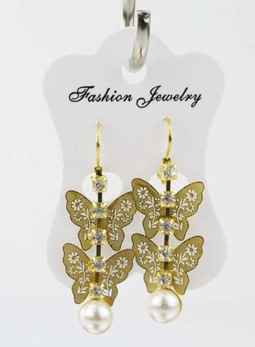 Imitation Gold Butterfly Earrings