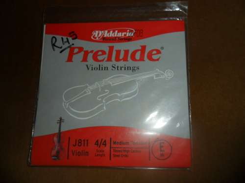 Prelude Violin String - J811 Violin 4/4 Scale Length - Medium Tention - Tinned High Carbon - E Mi